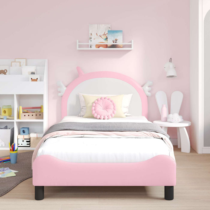Struttura letto bambini con testata Rosa 80 x 200 cm PU 42011231