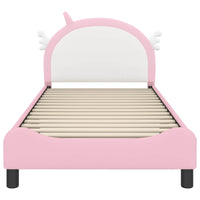 Struttura letto bambini con testata Rosa 90 x 190 cm PU 42011232