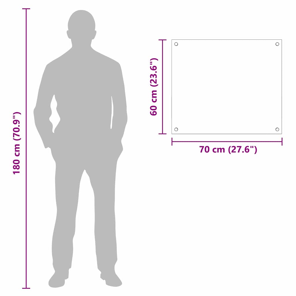 Rivestimento da Cucina Bianco 70 x 60 x 0.8 cm vetro temperato 42018010