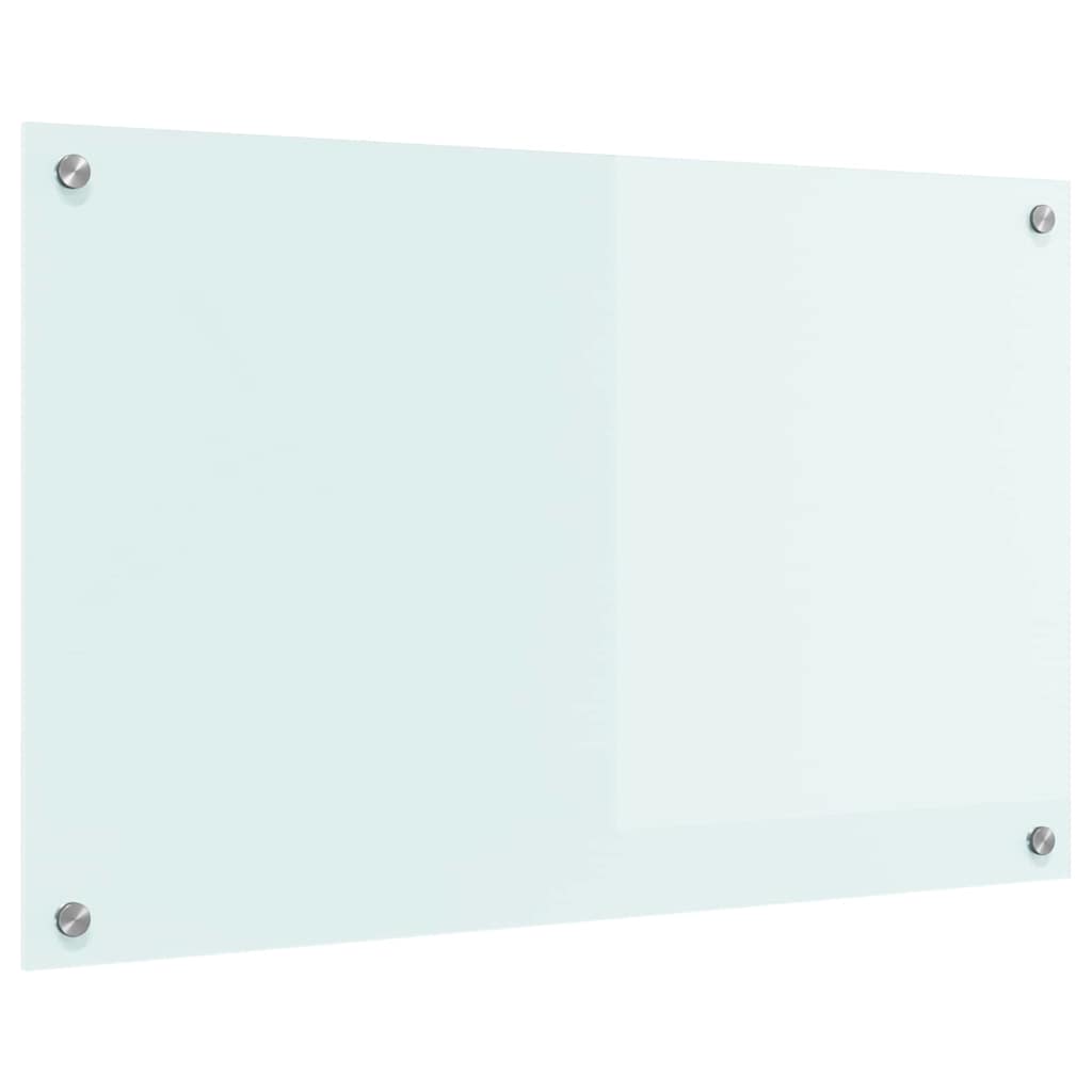 Rivestimento da Cucina-Paraschizzi per Cucina Bianco 80 x 50 cm vetro temperato