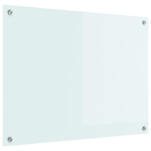 Rivestimento da Cucina-Paraschizzi per Cucina Bianco 80 x 60 cm vetro temperato