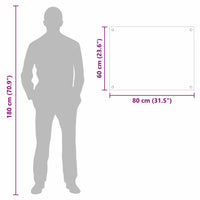 Rivestimento da Cucina Bianco 80 x 60 x 0.8 cm vetro temperato 42018013