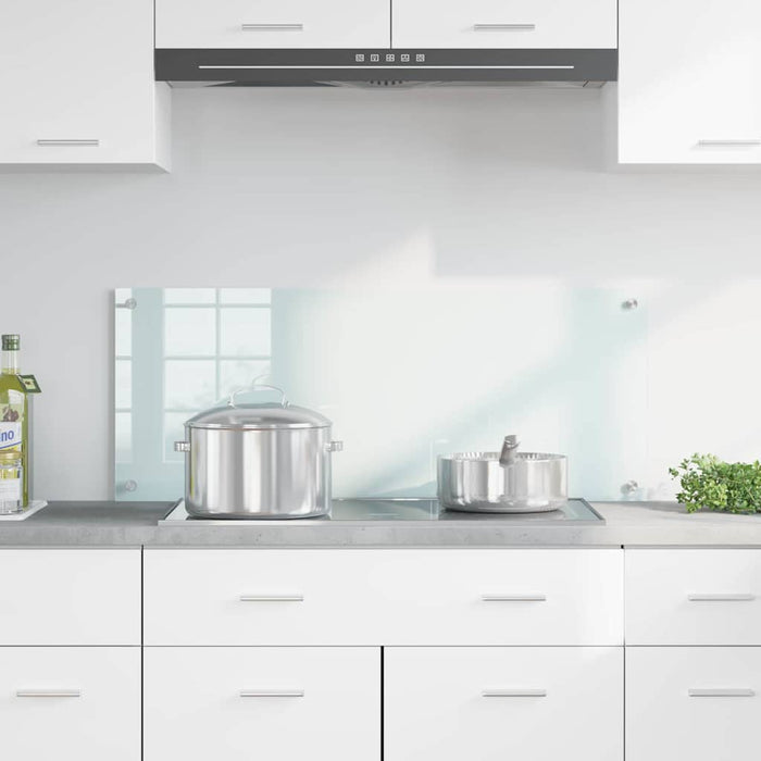 Rivestimento da Cucina Bianco 100 x 40 x 0.8 cm vetro temperato 42018017