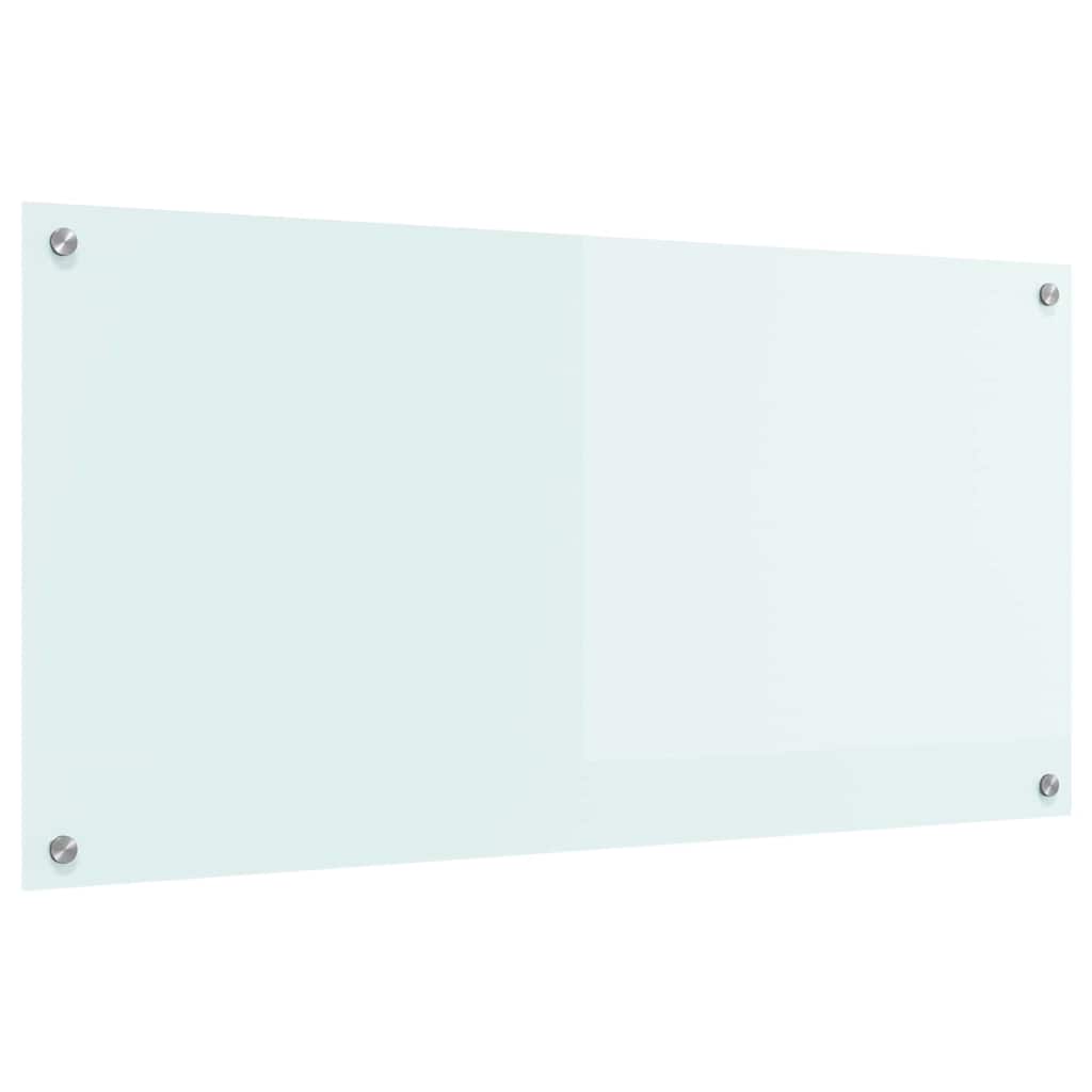 Rivestimento da Cucina-Paraschizzi per Cucina Bianco 100 x 50 cm vetro temperato