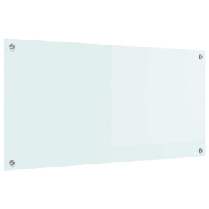 Rivestimento da Cucina-Paraschizzi per Cucina Bianco 100 x 50 cm vetro temperato