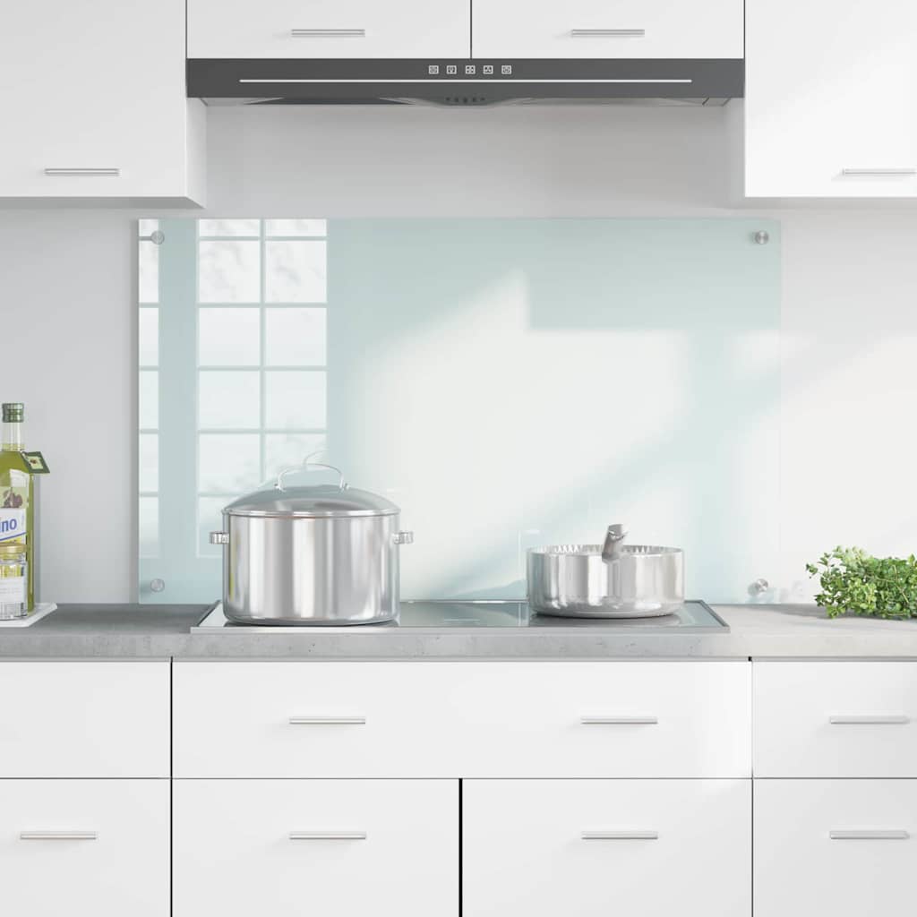 Rivestimento da Cucina Bianco 100 x 60 x 0.8 cm vetro temperato 42018019