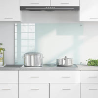Rivestimento da Cucina-Paraschizzi per Cucina Bianco 100 x 60 cm vetro temperato