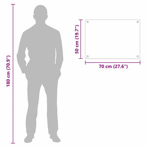 Rivestimento da Cucina Trasparente 70 x 50 x 0.8 cm 42018021
