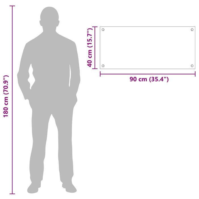 Rivestimento da Cucina Trasparente 90 x 40 cm vetro temperato 42018026