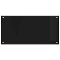 Rivestimento da Cucina Nero 80 x 40 x 0.8 cm vetro temperato 42018035