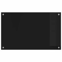 Rivestimento da Cucina Nero 80 x 50 x 0.8 cm vetro temperato 42018036