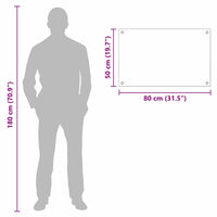 Rivestimento da Cucina Nero 80 x 50 x 0.8 cm vetro temperato 42018036