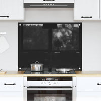 Rivestimento da Cucina-Paraschizzi per Cucina Nero 80 x 60 cm vetro temperato