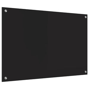 Rivestimento da Cucina Nero 90 x 60 x 0.8 cm vetro temperato 42018040