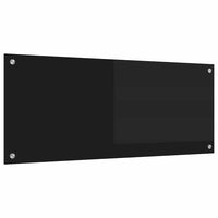 Rivestimento da Cucina Nero 100 x 40 x 0.8 cm vetro temperato 42018041