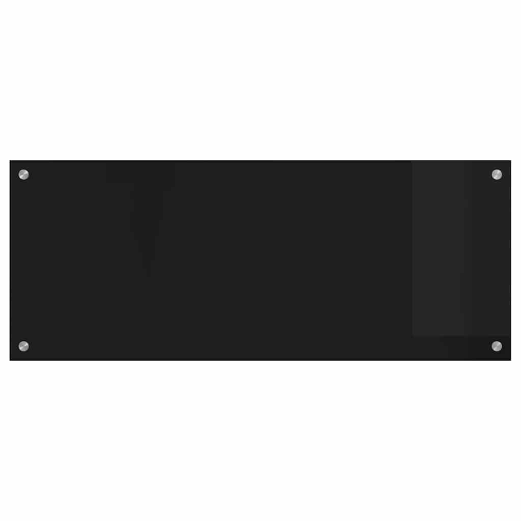 Rivestimento da Cucina Nero 100 x 40 x 0.8 cm vetro temperato 42018041