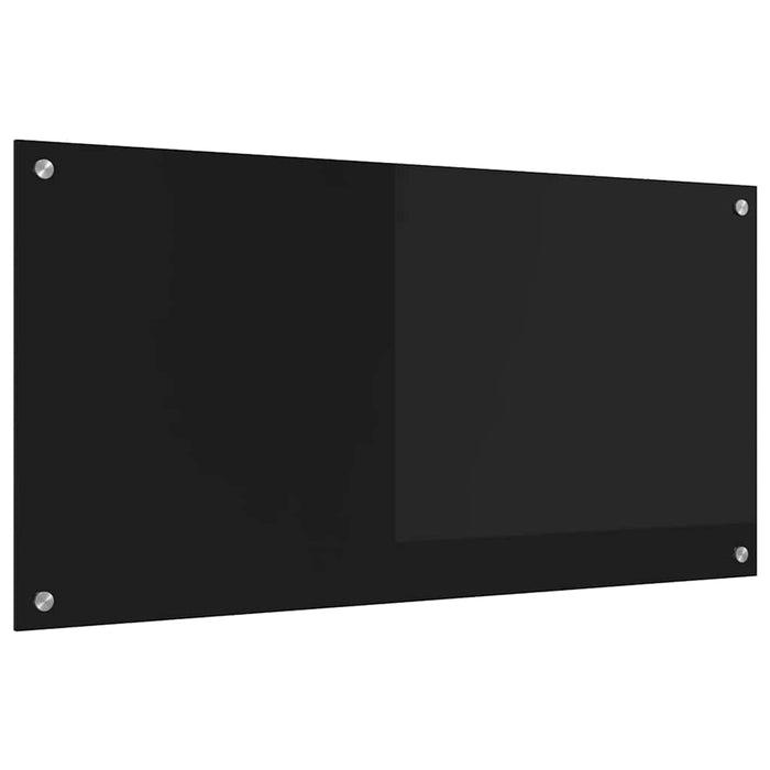 Rivestimento da Cucina Nero 100 x 50 x 0.8 cm vetro temperato 42018042