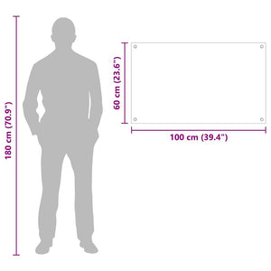 Rivestimento da Cucina Nero 100 x 60 x 0.8 cm vetro temperato 42018043