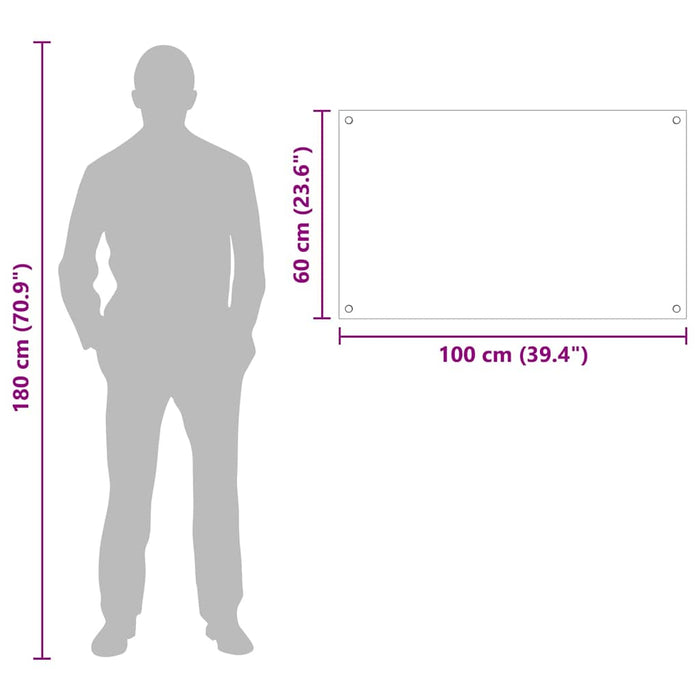 Rivestimento da Cucina Nero 100 x 60 x 0.8 cm vetro temperato 42018043