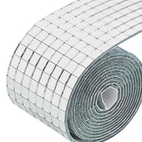 Piastrella a Mosaico con Specchio 12 pz-Piastrelle a Finishing Specchio Argento 100 x 4 cm