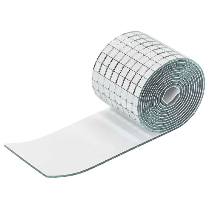 vidaXL Piastrella a Mosaico con Specchio 12 pcs Argento 100 x 4 cm