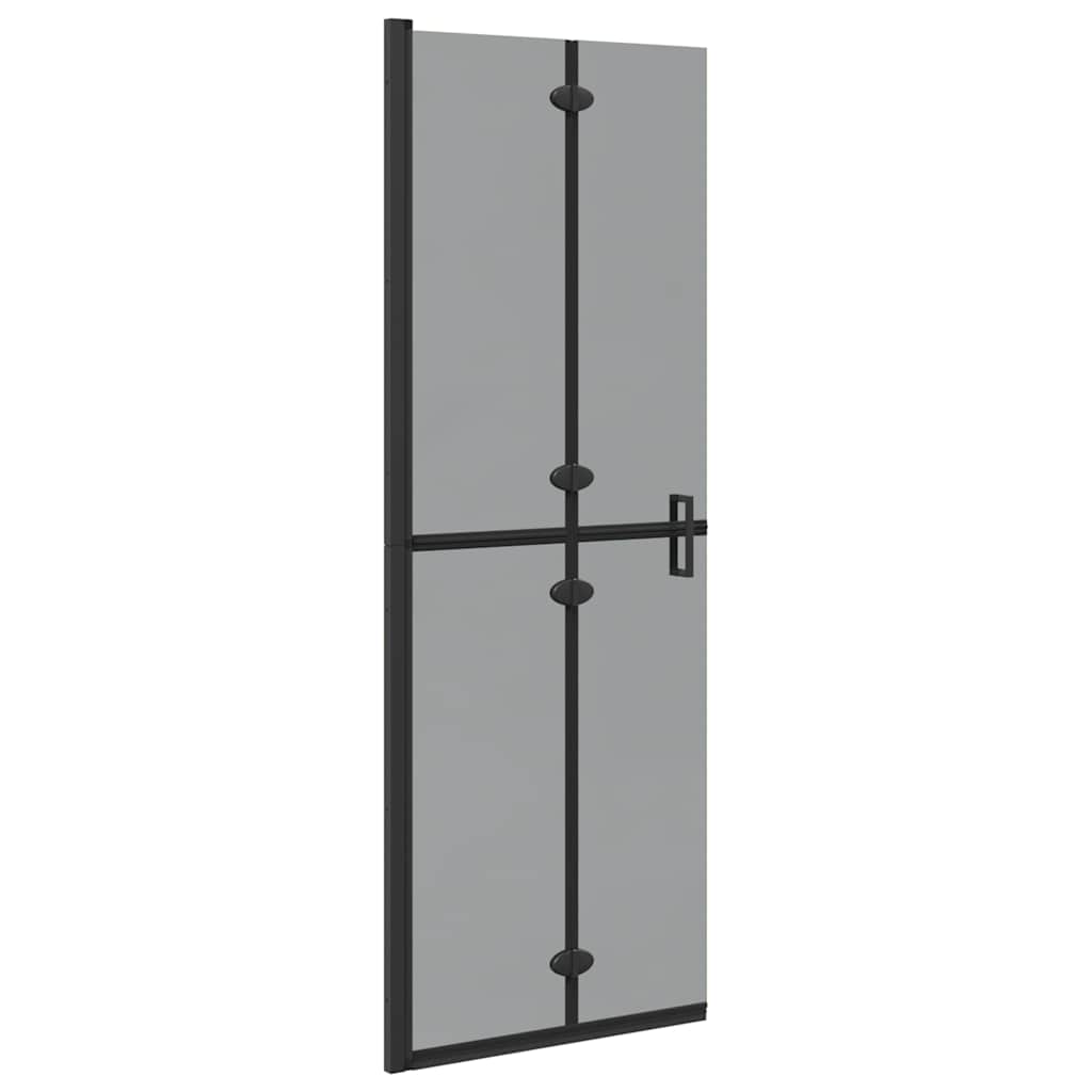 vidaXL Parete doccia Walk-in Nero e trasparente scuro 70 x 190 cm
