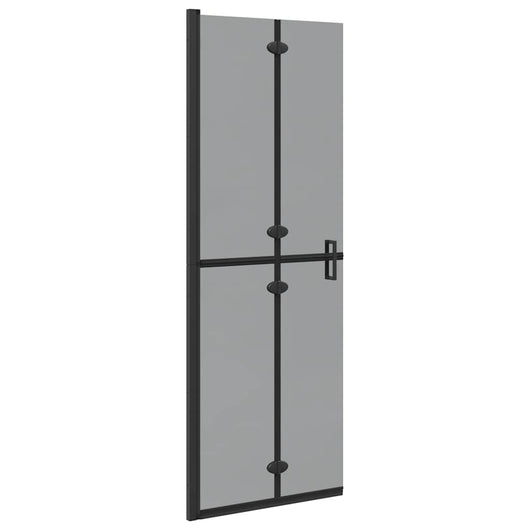vidaXL Parete doccia Walk-in Nero e trasparente scuro 70 x 190 cm