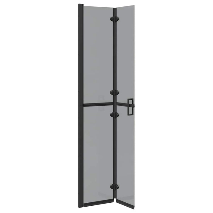 vidaXL Parete doccia Walk-in Nero e trasparente scuro 70 x 190 cm