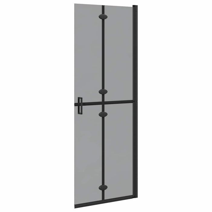 vidaXL Parete doccia Walk-in Nero e trasparente scuro 70 x 190 cm