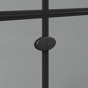 Parete doccia Walk-in Nero e trasparente scuro 80 x 190 cm 42017964