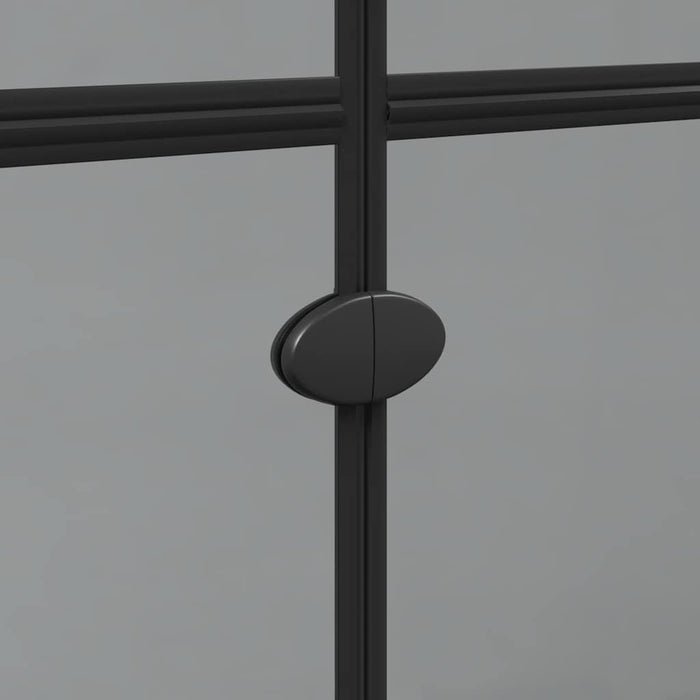 Parete doccia Walk-in Nero e trasparente scuro 80 x 190 cm 42017964