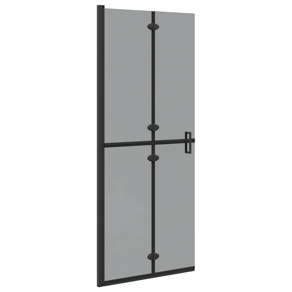 vidaXL Parete doccia Walk-in Nero e trasparente scuro 80 x 190 cm