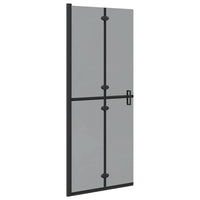 vidaXL Parete doccia Walk-in Nero e trasparente scuro 80 x 190 cm