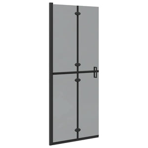 vidaXL Parete doccia Walk-in Nero e trasparente scuro 80 x 190 cm