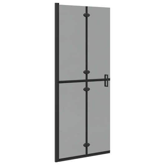 vidaXL Parete doccia Walk-in Nero e trasparente scuro 80 x 190 cm