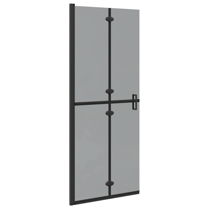 vidaXL Parete doccia Walk-in Nero e trasparente scuro 80 x 190 cm