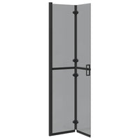 vidaXL Parete doccia Walk-in Nero e trasparente scuro 80 x 190 cm
