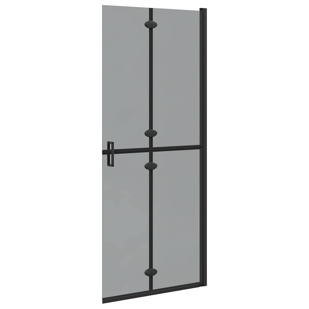 Parete doccia Walk-in Nero e trasparente scuro 80 x 190 cm 42017964