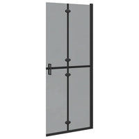 Parete doccia Walk-in Nero e trasparente scuro 80 x 190 cm 42017964
