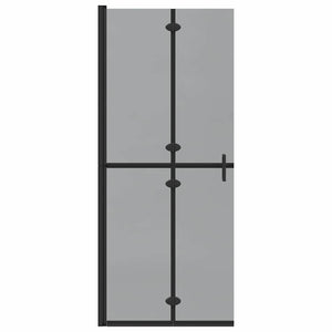 vidaXL Parete doccia Walk-in Nero e trasparente scuro 80 x 190 cm