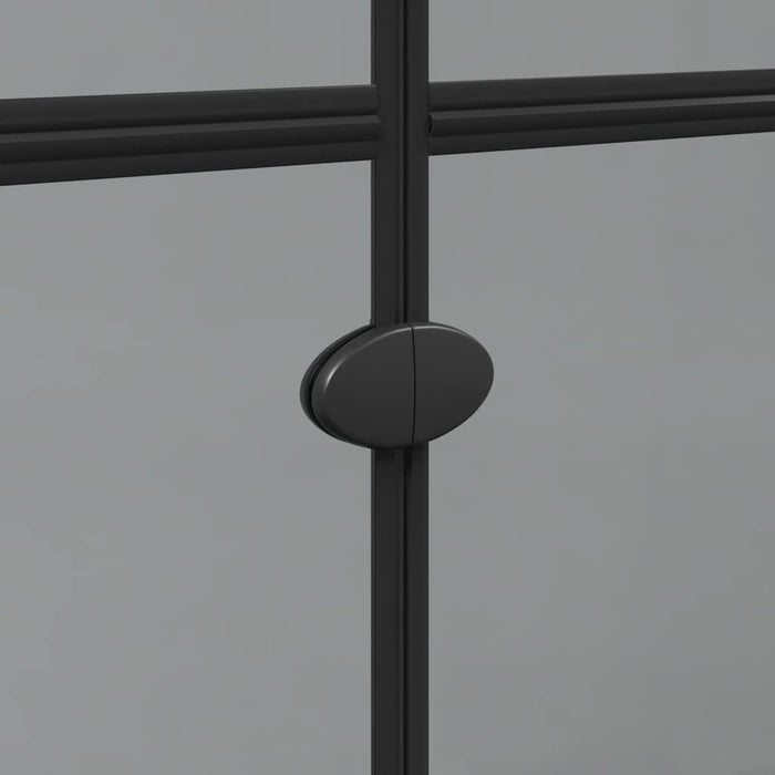 Parete doccia Walk-in Nero e trasparente scuro 90 x 190 cm 42017965