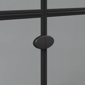 vidaXL Parete doccia Walk-in Nero e trasparente scuro 90 x 190 cm