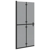 Parete doccia Walk-in Nero e trasparente scuro 90 x 190 cm 42017965