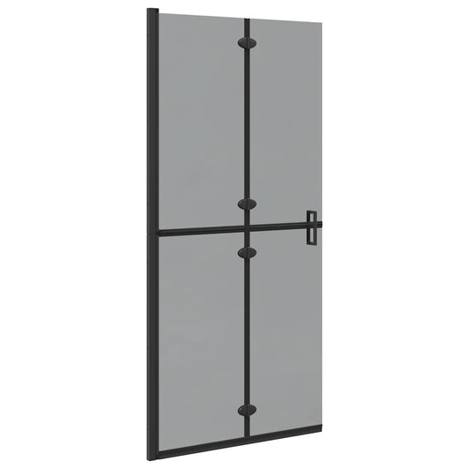 Parete doccia Walk-in Nero e trasparente scuro 90 x 190 cm 42017965