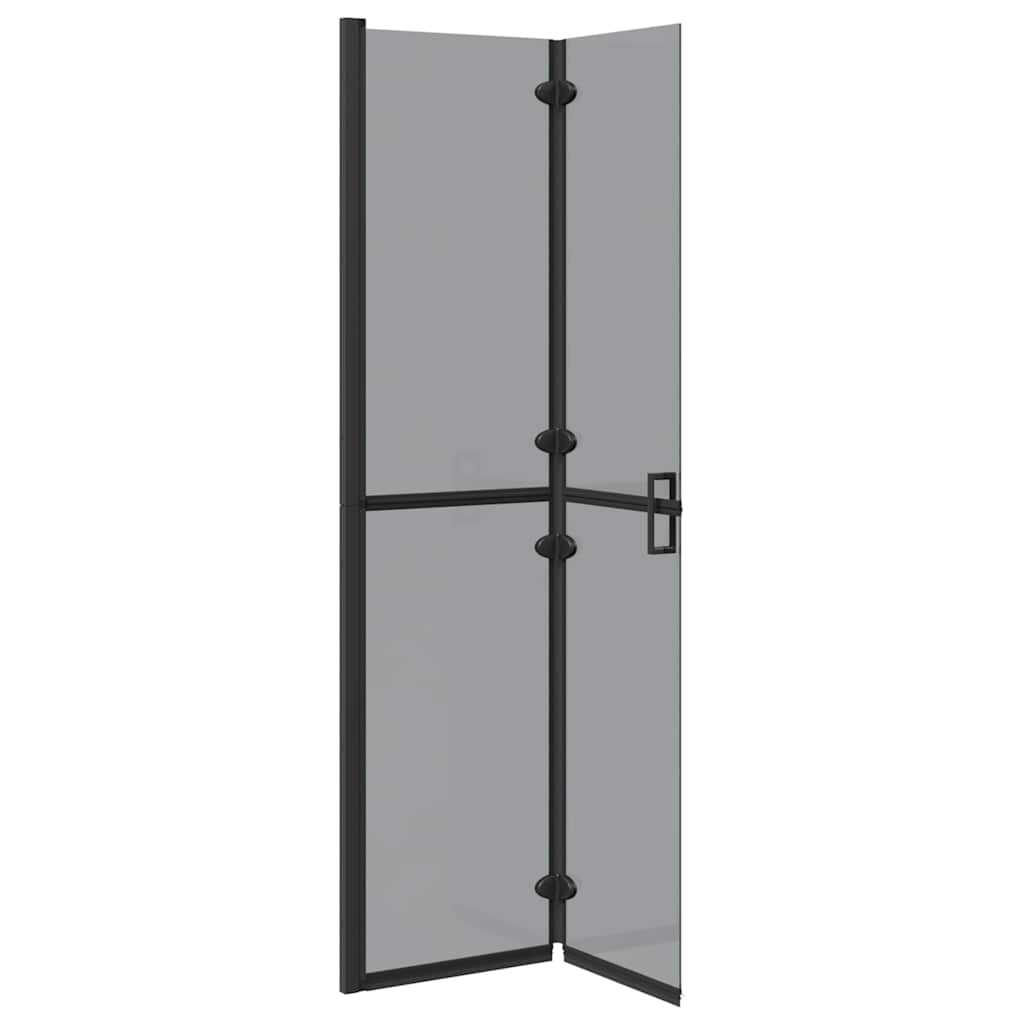 Parete doccia Walk-in Nero e trasparente scuro 90 x 190 cm 42017965