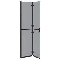 vidaXL Parete doccia Walk-in Nero e trasparente scuro 90 x 190 cm