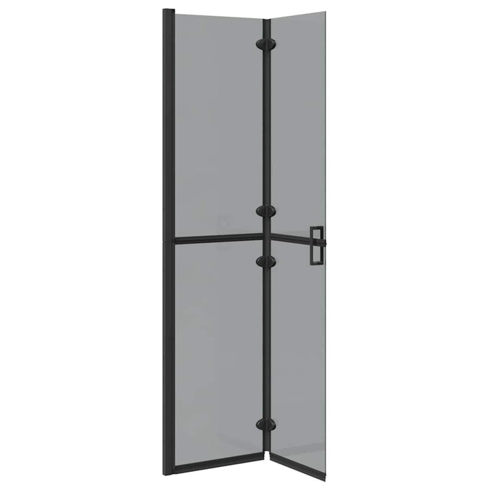 vidaXL Parete doccia Walk-in Nero e trasparente scuro 90 x 190 cm