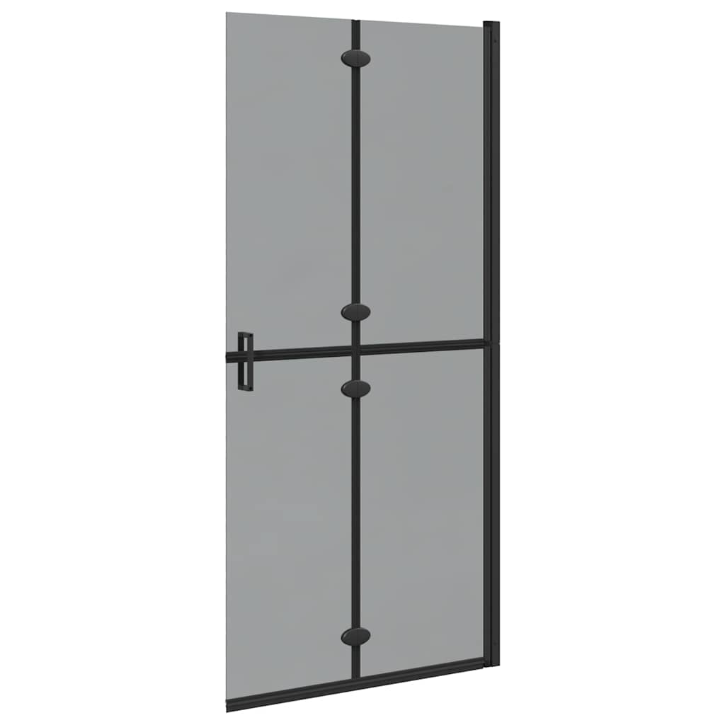Parete doccia Walk-in Nero e trasparente scuro 90 x 190 cm 42017965