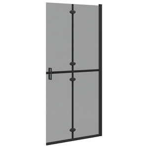 vidaXL Parete doccia Walk-in Nero e trasparente scuro 90 x 190 cm