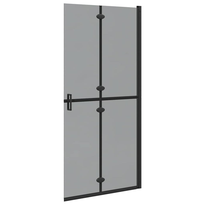 vidaXL Parete doccia Walk-in Nero e trasparente scuro 90 x 190 cm